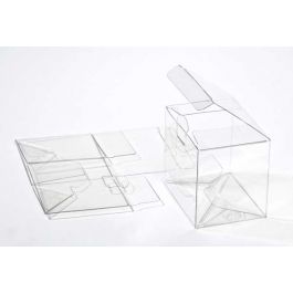 Boites cadeau plastique à transparence cristalline 9.5 x 6.7 x 7.6 cm (25 Pièces) [FPLB215]