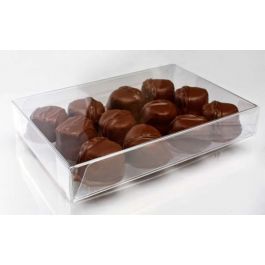 Schokoladenschachteln mit Einsatz 10.5x2.5x15.6cm Transparent (100 Stück) [CNDY167]