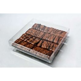 Schokoladenschachteln mit Einsatz 14.3x2.5x14.1cm Transparent (100 Stück) [CNDY48]
