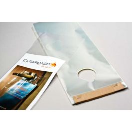 Türknopftaschen Transparent 15.6x31.4cm 30 Mikron (100 Stück) [DK6]