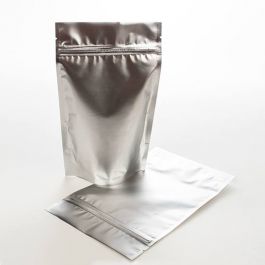 Doypack argent métallisé 7.9 x 5.1 x 13cm (115ml) (100 Pièces) [ZBGM1S]