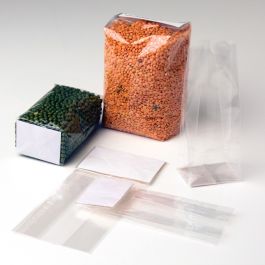 Sachet SOS à fond plat en papier et à transparence cristalline 12.7x5.7x12.7cm (100 pièces) [FGPB18]