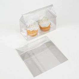 Sachets à Cupcake pour doubles minis cupcakes 12.7x5.7x12.7cm (100 pièces) [CBG8]