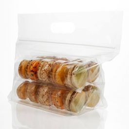 Macaron Tragetaschen mit Verschluss, Set für 20 Stück (100 Stück) [MBG7]