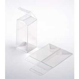 Boites cadeau plastique à transparence cristalline 11.1 x 1.3 x 15.4cm (25 Pièces) [FB287]