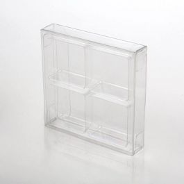 Schachteln für handgemachte Süßigkeiten für 4 Stück 7x1.4x6.8cm Transparent (25 Stück) [CNDY276]