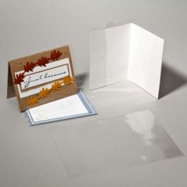 Couverture pliable à transparence cristalline pour carte 13.3 x 15.9cm (100 pièces) [CJ35]