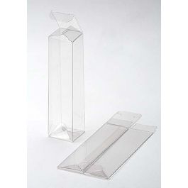 Boîtier cadeau à transparence cristalline avec fond pop up 5.7 x 5.7 x 22.9cm (25 Pièces) [PLB136]