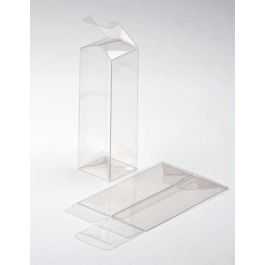 Boîtier cadeau à transparence cristalline avec fond pop up 5.1 x 5.1 x 15.2cm (25 Pièces) [PLB137]
