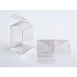 Boîtier cadeau à transparence cristalline avec fond pop up 10.2 x 10.2 x 15.2cm (25 Pièces) [PLB138]