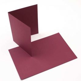 Glückwunschkarten Burgundrot 14x10.8cm (50 Stück) [PC213]