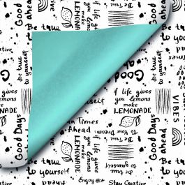 Rouleau Papier Cadeau Kraft Blanc Citations (1 pièce) [FP-IO3045]