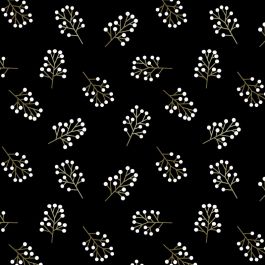Rouleau Papier Cadeau Couché Dessin Brindilles noires (1 pièce) [FP-IO5113]