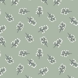 Rouleau Papier Cadeau Couché Dessin Brins verts (1 pièce) [FP-IO5123]
