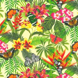 Rouleau Papier Cadeau Couché Dessin Tropical (1 pièce) [FP-IO8073]