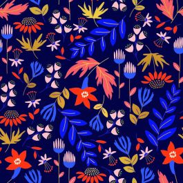 Rouleau Papier Cadeau Couché Dessin Pétales bleues (1 pièce) [FP-IO8263]