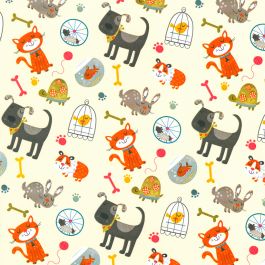 Rouleau Papier Cadeau Couché Dessin Animaux (1 pièce) [FP-IO9053]