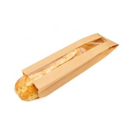 Kraft Klappenbeutel 8,9x5,1x35,6 cm mit Seitenfalte (100 Stück) [KBB1]