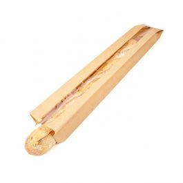 Kraft Klappenbeutel 8,9x6,4x63,5 cm mit Seitenfalte (100 Stück) [KBB2]