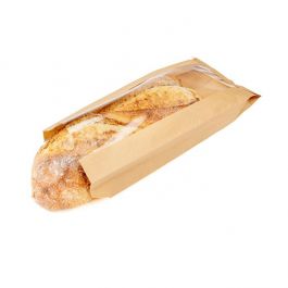 Kraft Klappenbeutel 14x4,1x33 cm mit Seitenfalte (100 Stück) [KBB3]
