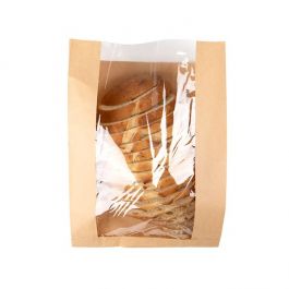 Kraft Klappenbeutel 26x10,2x35,6 cm mit Seitenfalte (100 Stück) [KBB5]
