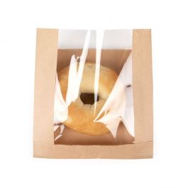 Kraft Klappenbeutel 15,9x2,9x16,5 cm mit Seitenfalte (100 Stück) [KBB8]