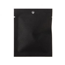 Kraft-Klappenbeutel Schwarz Umweltfreundlich 7,6x10,2 cm Verschließbar (100 Stück) [KHS34BK]