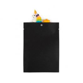 Kraft-Klappenbeutel-Schwarz Umweltfreundlich 10,2x15,2 cm Verschließbar (100 Stück) [KHS46BK]