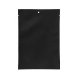 Kraft Klappenbeutel Schwarz Umweltfreundlich 15,2x22,9 cm Verschließbar (100 Stück) [KHS69BK]