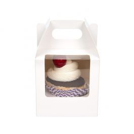 Boîtes blanches à gâteaux simples 10,2 x 10,2 x 10,2 cm (100 sets) [CBS57W]