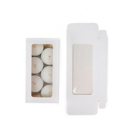 Pappschachteln Kraft weiß mit Fenster 7x2.1x13.8 cm (25 Stück) [WKRGW315]