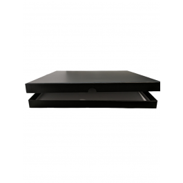 Boîte de rangement pour vinyle pour 6 LP 32,7x2,4x32,7 cm Noir mat (4 Pcs) [LPBOX3232]