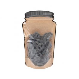 Pochette à fermeture éclair Mason Jar Kraft avec face transparente 15,2 x 7,9 x 25,4 cm (100 pièces) [SP7KCZ]