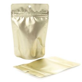Doypack Or métallisé matte avec trou de suspension 13 x 7.9 x 20.6 cm (113 g) (100 Pièces) [ZBGM3MG]