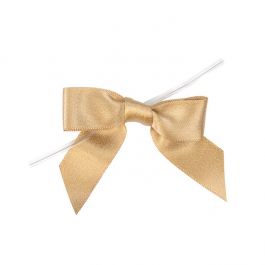 Noeuds pré-noués Taupe Métallique 8,9 cm (25 pièces) [MBOWT]