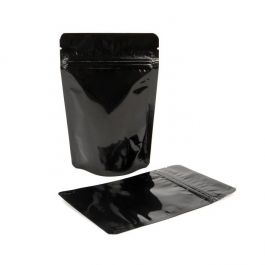 Doypack noir métallisé 13 x 7.9 x 20.6 cm (113 g) (100 Pièces) [ZBGM3B]