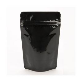 Doypack noir métallisé 17.1 x 7.9 x 28.6 cm (340 g) (100 Pièces) [ZBGM4B]