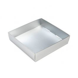 Silber Pappschachteln Boden 10,5x2,5x10,8cm (25 Stück) [MS99]