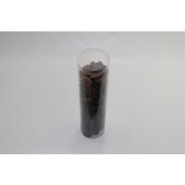 Tube en plastique rond 5x40cm Fond collé et couvercle amovible (25 pièces) [KJ-5X40V]