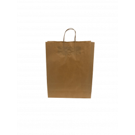 Sac de shopping en kraft100 g/gm poignées torsadées 31x12x41 cm (50 pcs) [PAMB3241]