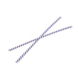 Papier Armé - lien à rayures blanc/ bleu 15.2 x .4cm (1000 Pièces) [TT6WBS]