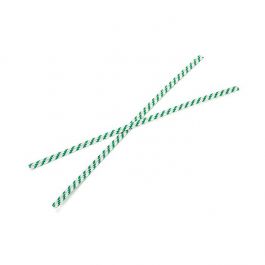 Papier Armé - lien à rayures blanc/ vert 15.2 x .4cm (1000 Pièces) [TT6WGS]