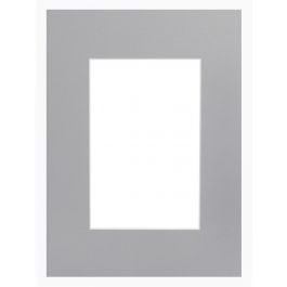 Contrecollé / passe-partout 822 Gris 30x45cm avec fenêtre 19x29cm (5 pièces) [MA-7482230451]