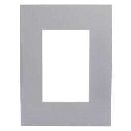 Contrecollé / passe-partout 822 Gris 20x30cm avec fenêtre 14x19cm (5 pièces) [MA-7482220302]