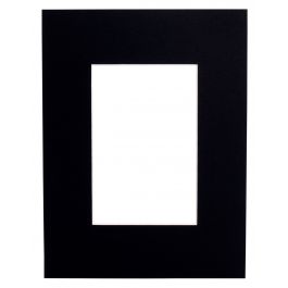 Contrecollé / passe-partout 413 noir 20x28cm avec fenêtre 12x17cm (5 pièces) [MA-7441320281]