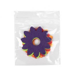 Crystal Clear Polyethylene Zipper Bags w/ Round Hang Hole 10.2x10.2 cm (100 pieces) [CEZR44]