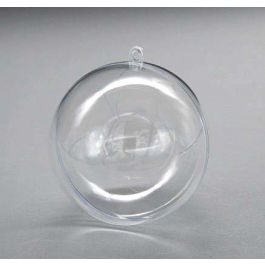 Boule en plastique transparent 8cm (25 pièces) [PEP-1002079]