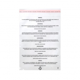 Plastikbeutel 22.9x30.5cm mit Erstickungswarnung - Wiederverschließbar (100 Stück) [PFW1912]