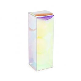 Boites cadeau plastique 5,1x5,1x15,2 cm avec Pop & Lock Irisé (25 pièces) [PLB137I]