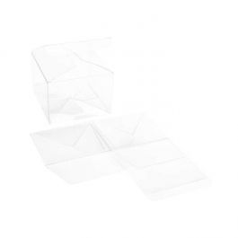 Boîtes cadeau plastiques à transparence cristalline avec fond Pop & Lock 10.2x10.2x7.6cm (25 Pieces) [PLB333]